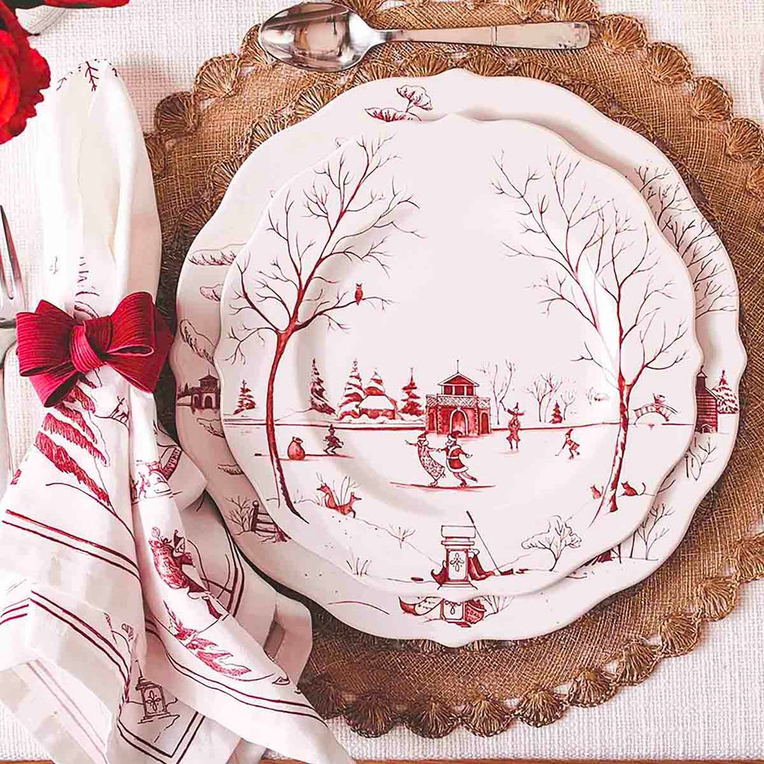 JULISKA Country Estate Winter Frolic Ruby Napkin
