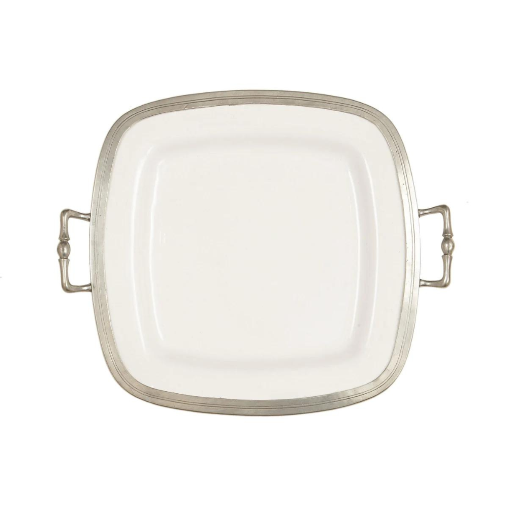 ARTE ITALICA TUSCAN SQUARE TRAY WITH HANDLES Default Title