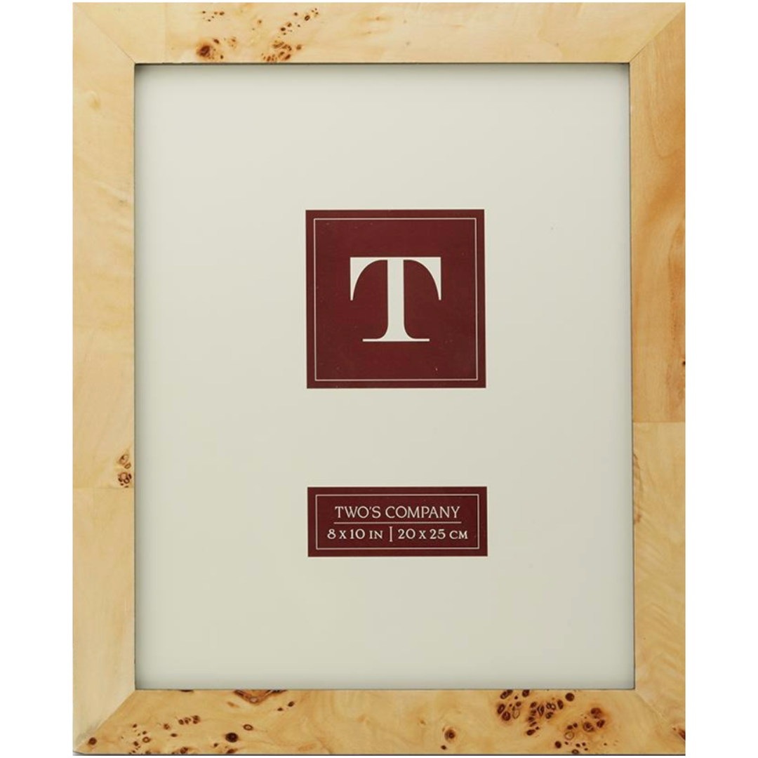 TWO'S COMPANY Burled Light Wood Large Frame Default Title