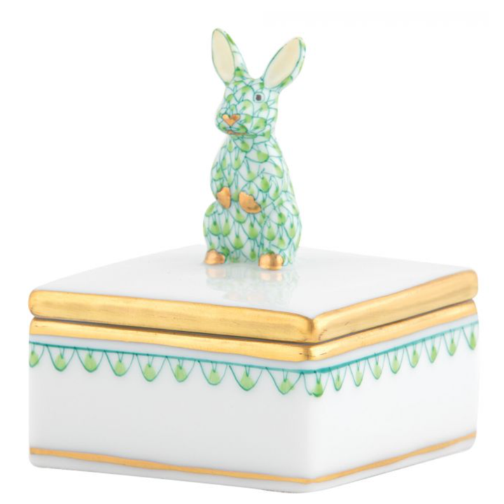 HEREND Bunny Box KEYLIME