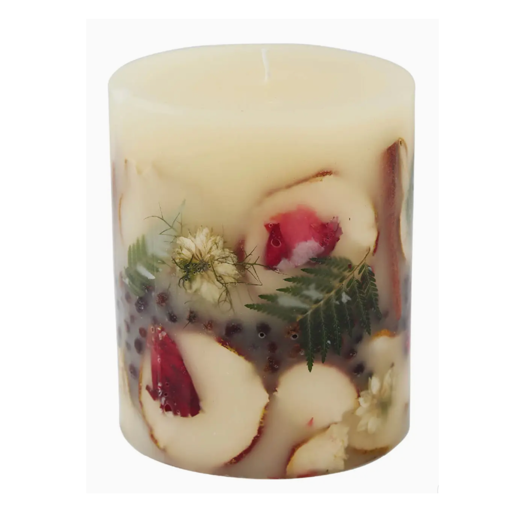 ROSY RINGS Spicy Apple Small Round Botanical Candle Default Title