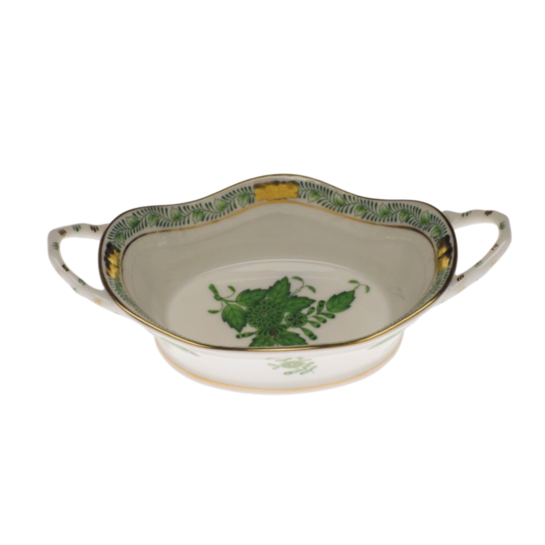 HEREND Chinese Bouquet Basket In Green Default Title