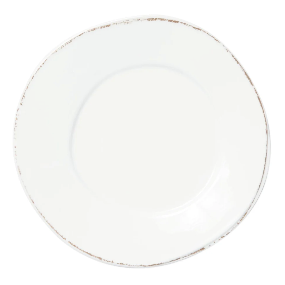 VIETRI Melamine Lastra White Dinner Plate