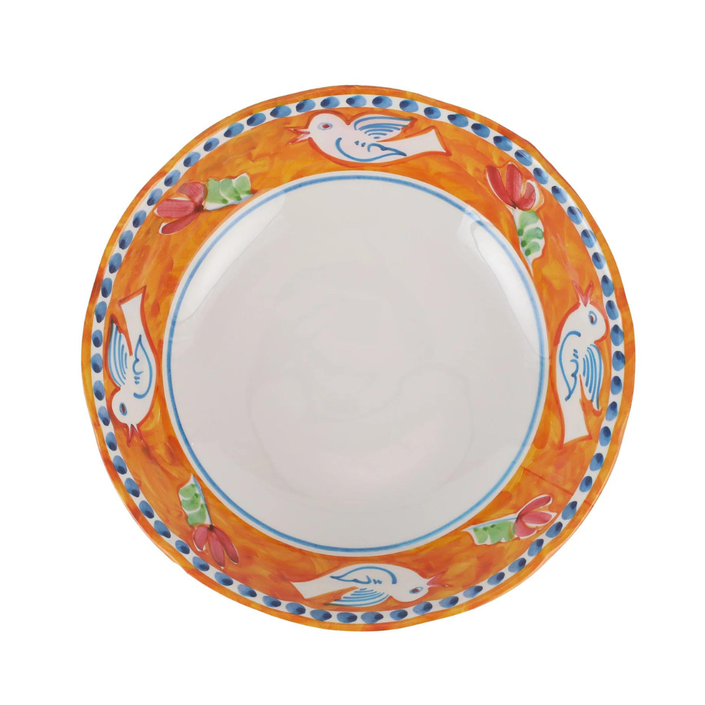 VIETRI Melamine Campagna Uccello Large Serving Bowl Default Title