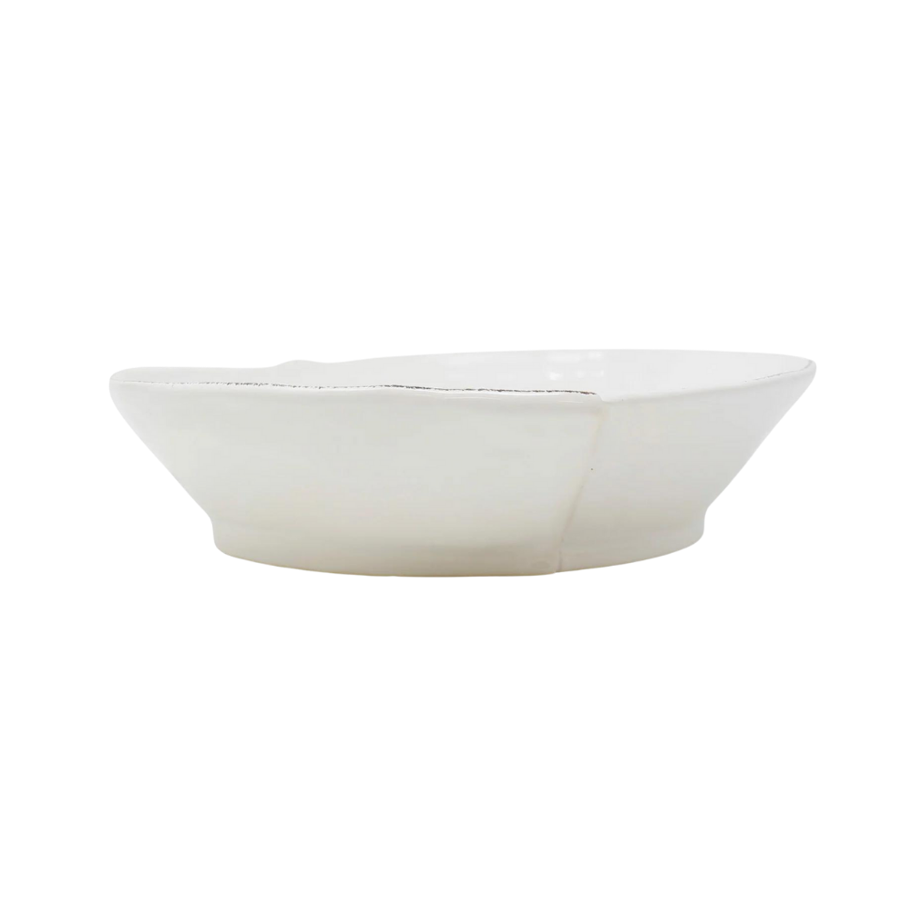 VIETRI LASTRA WHITE MEDIUM SHALLOW SERVING BOWL Default Title