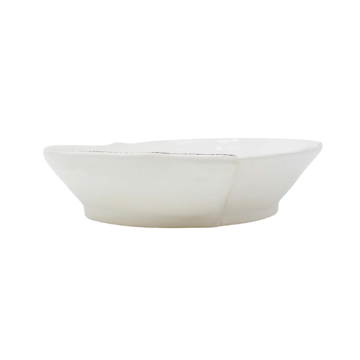 VIETRI LASTRA WHITE MEDIUM SHALLOW SERVING BOWL Default Title