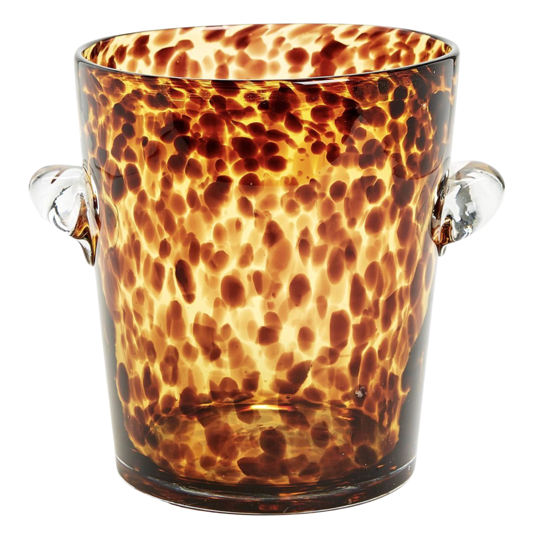TWO'S COMPANY Tortise Print Ice Bucket