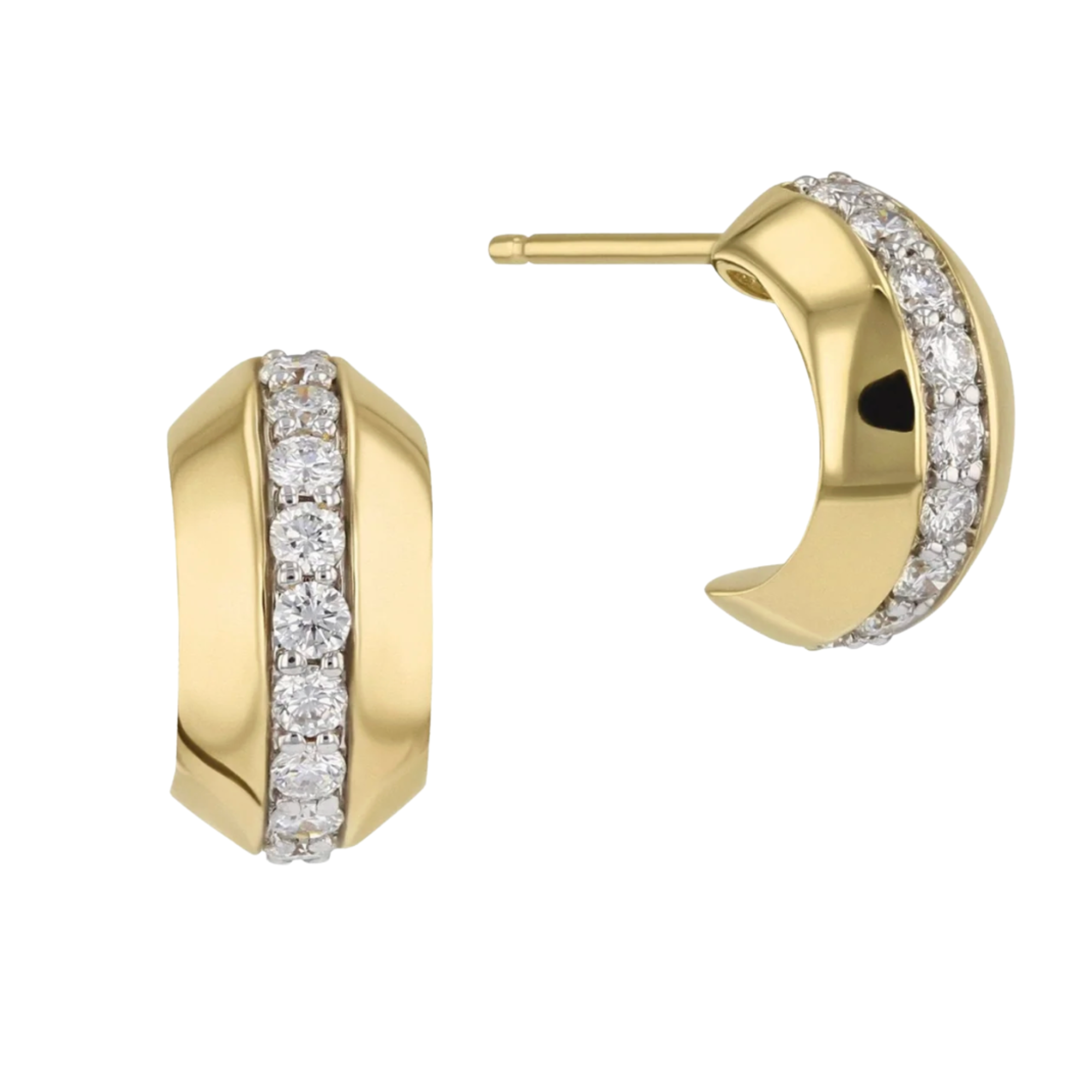 Layered Micro Hoop With Diamonds – Belle Shops