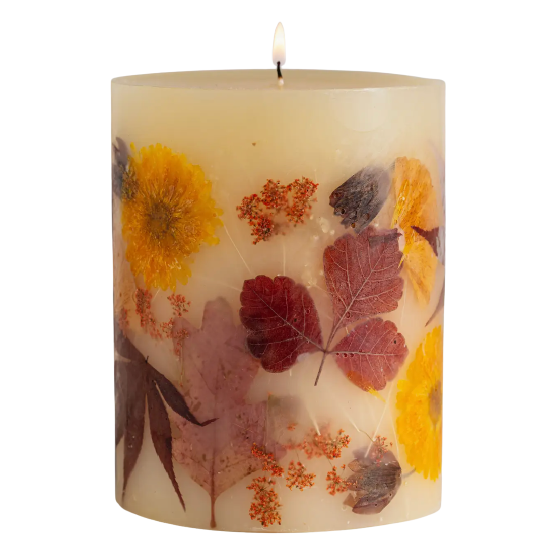 ROSY RINGS Harvest Pumpkin Medium Round Botanical Candle Default Title