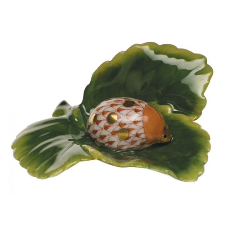HEREND Ladybug RUST,RASPBERRY