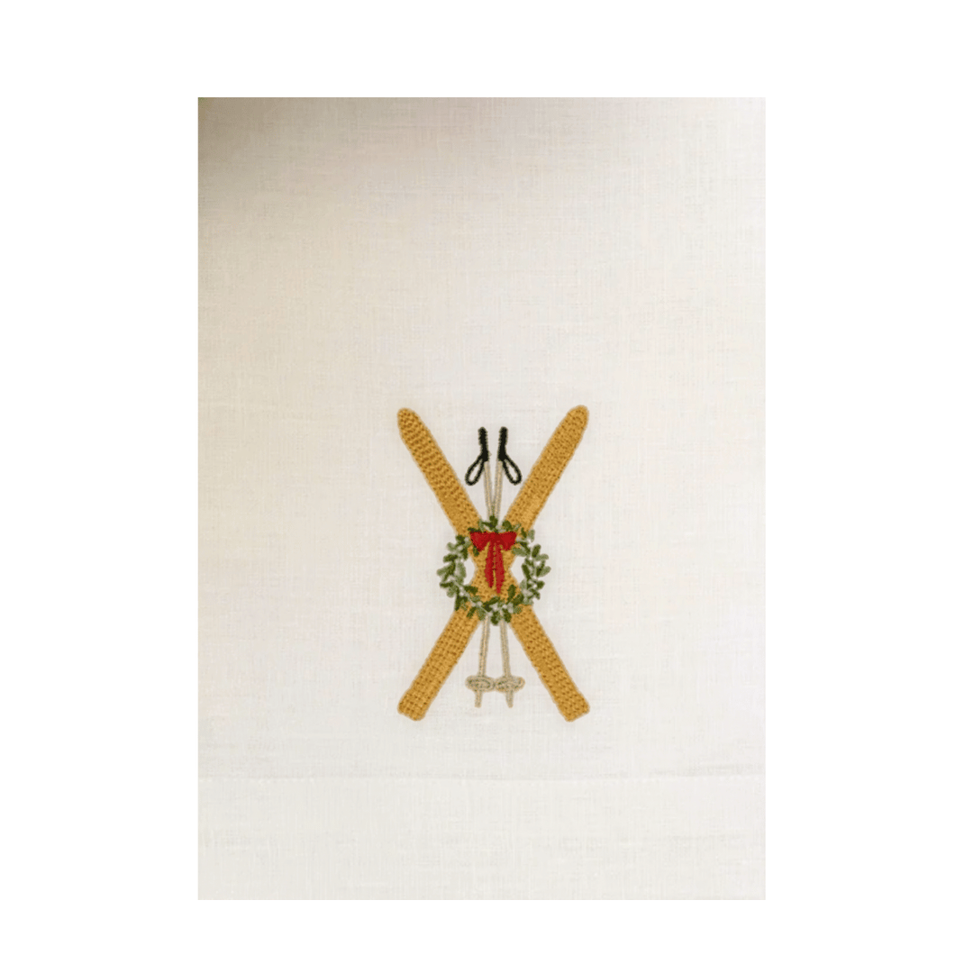 ARTE ITALICA Vintage Skis Tri-Fold Napkin