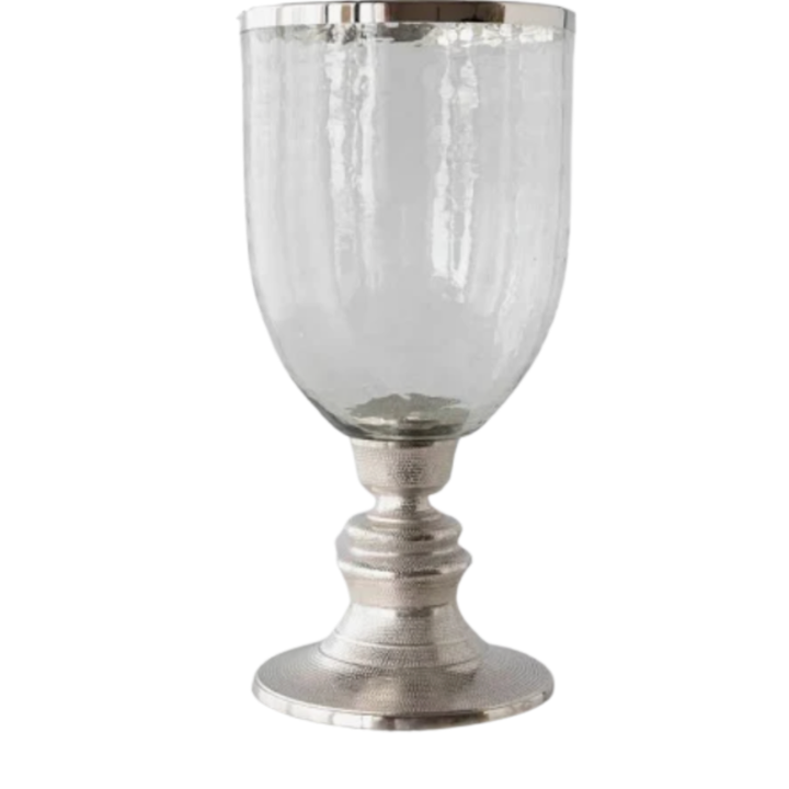 180 DEGREES Individually Sold Large Glass Hurricane And Pedestal