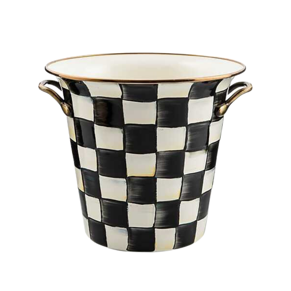 MACKENZIE CHILDS Courtly Check Enamel Wine Cooler Default Title