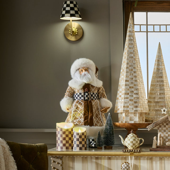 MACKENZIE CHILDS MacKenzie-Childs Gingerbread Fabric Mr. Santa