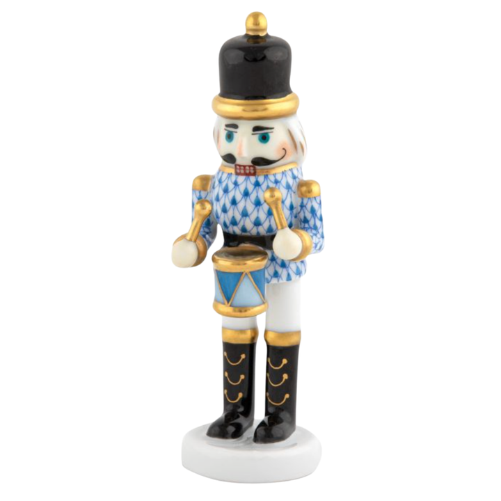 HEREND Nutcracker Drummer BLUE