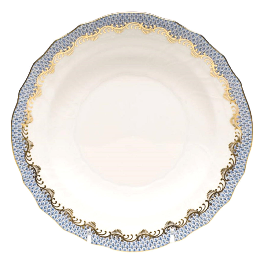HEREND Fish Scale Light Blue Salad Plate