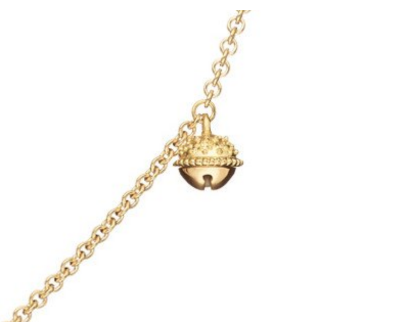 18K Yellow Gold Meditation Bell Necklace (Jingle Version)