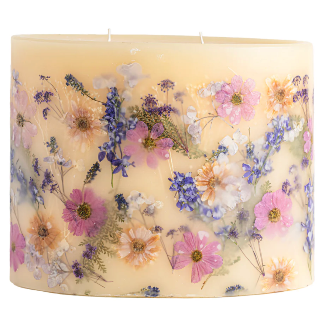ROSY RINGS Roman Lavender Centerpiece Botanical Candle Default Title