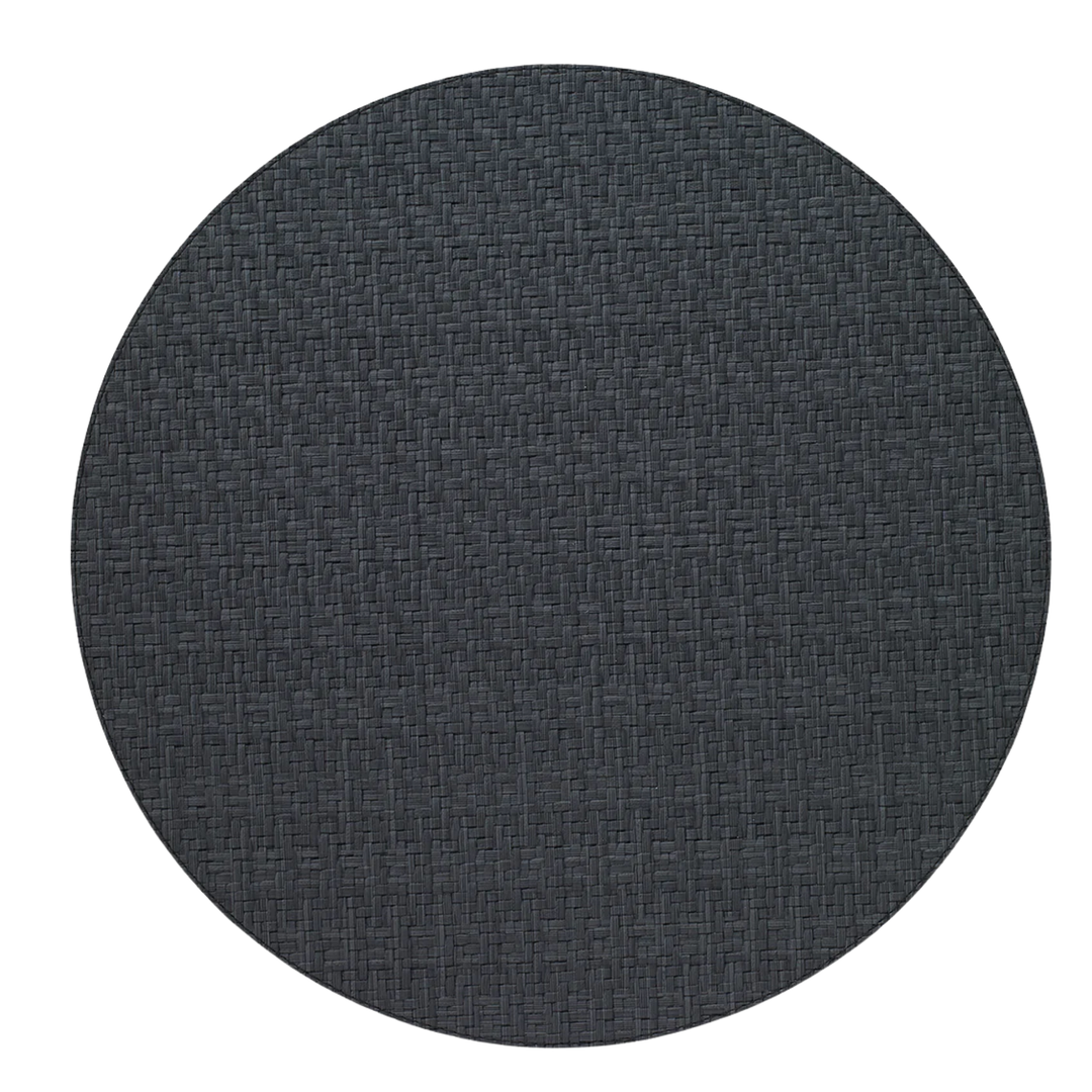 BODRUM Wicker Round Black Placemat Default Title