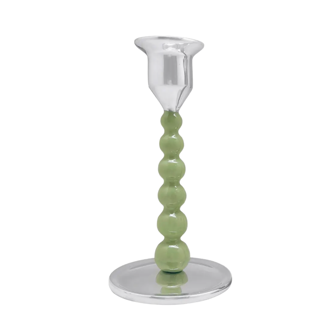MARIPOSA MARIPOSA GREEN PEARLED SMALL CANDLESTICK Default Title