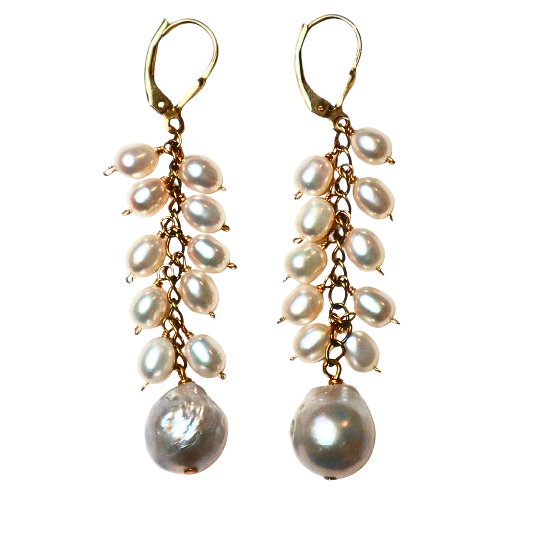 KELLY FLETCHER Pearl Raindrop Earrings Default Title