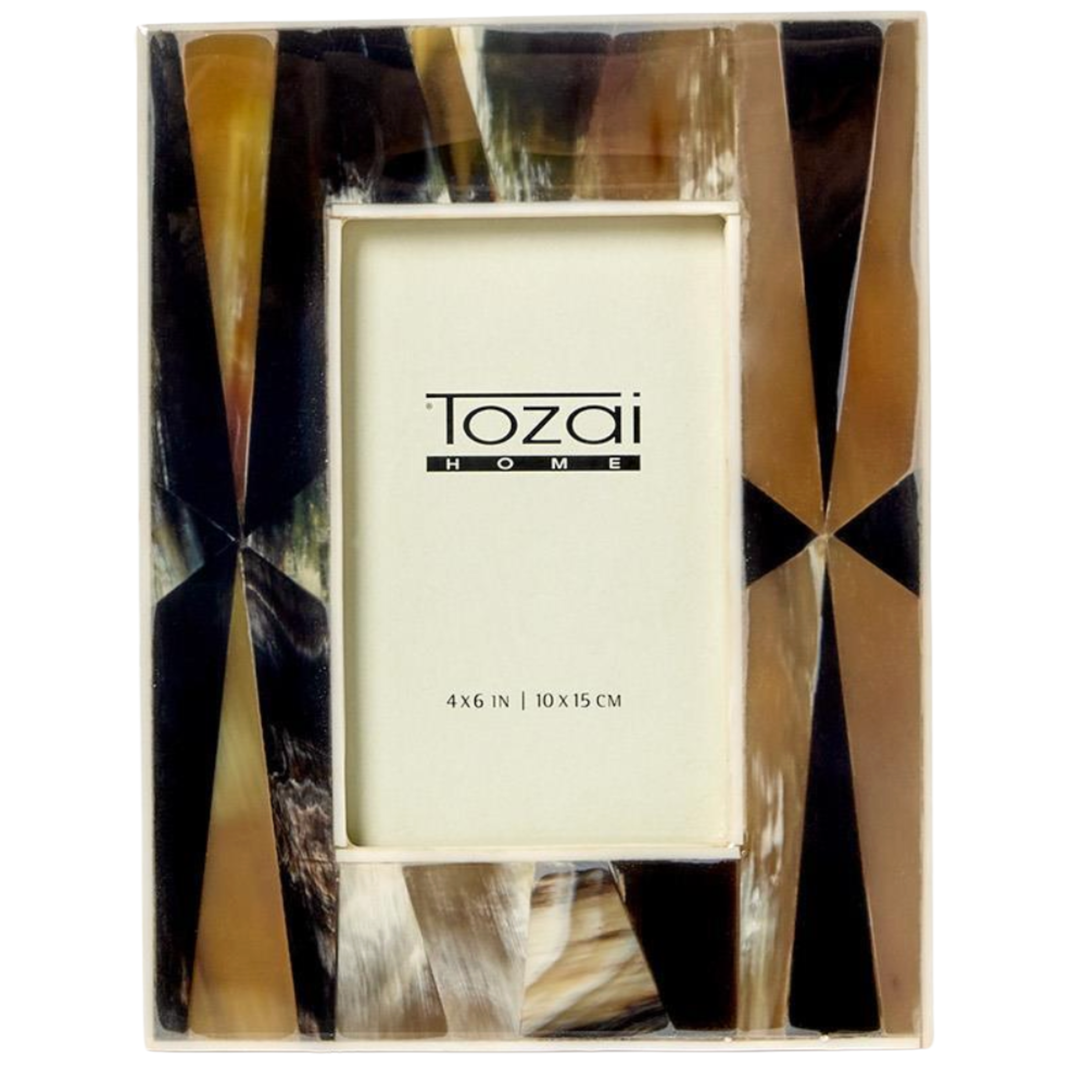 TWO'S COMPANY Horn Photo Frame Small