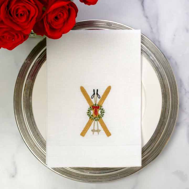 ARTE ITALICA Vintage Skis Tri-Fold Napkin Default Title