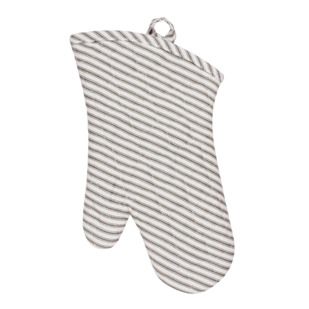 KAF HOME Metro Stripe Pewter Oven Mitt