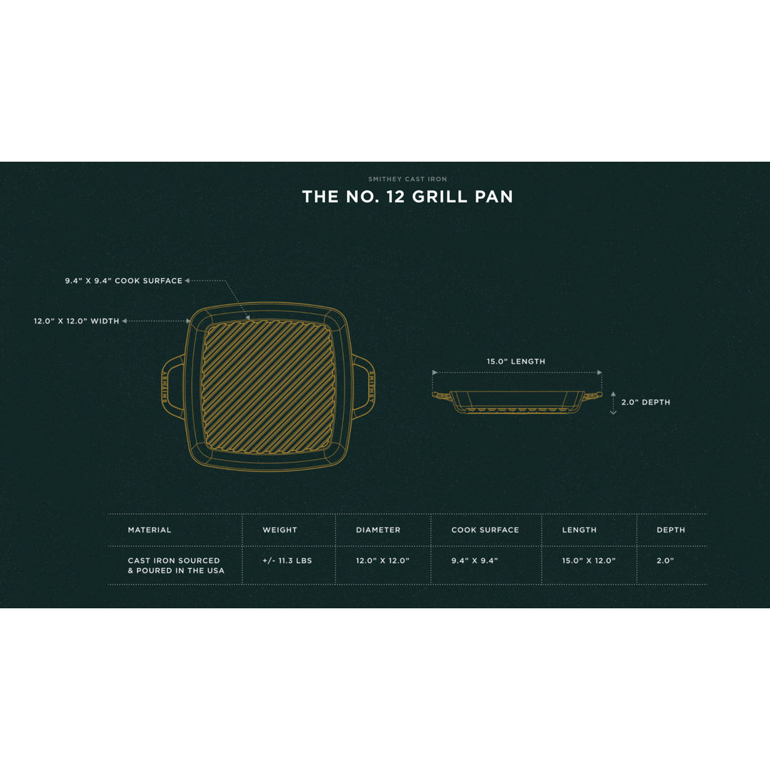 SMITHEY IRONWARE No. 12 Grill Pan