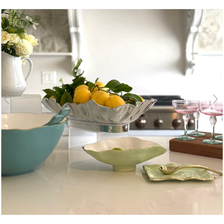 BEATRIZ BALL Encanto Claire Small Turquoise Oval Bowl With Spoon Default Title