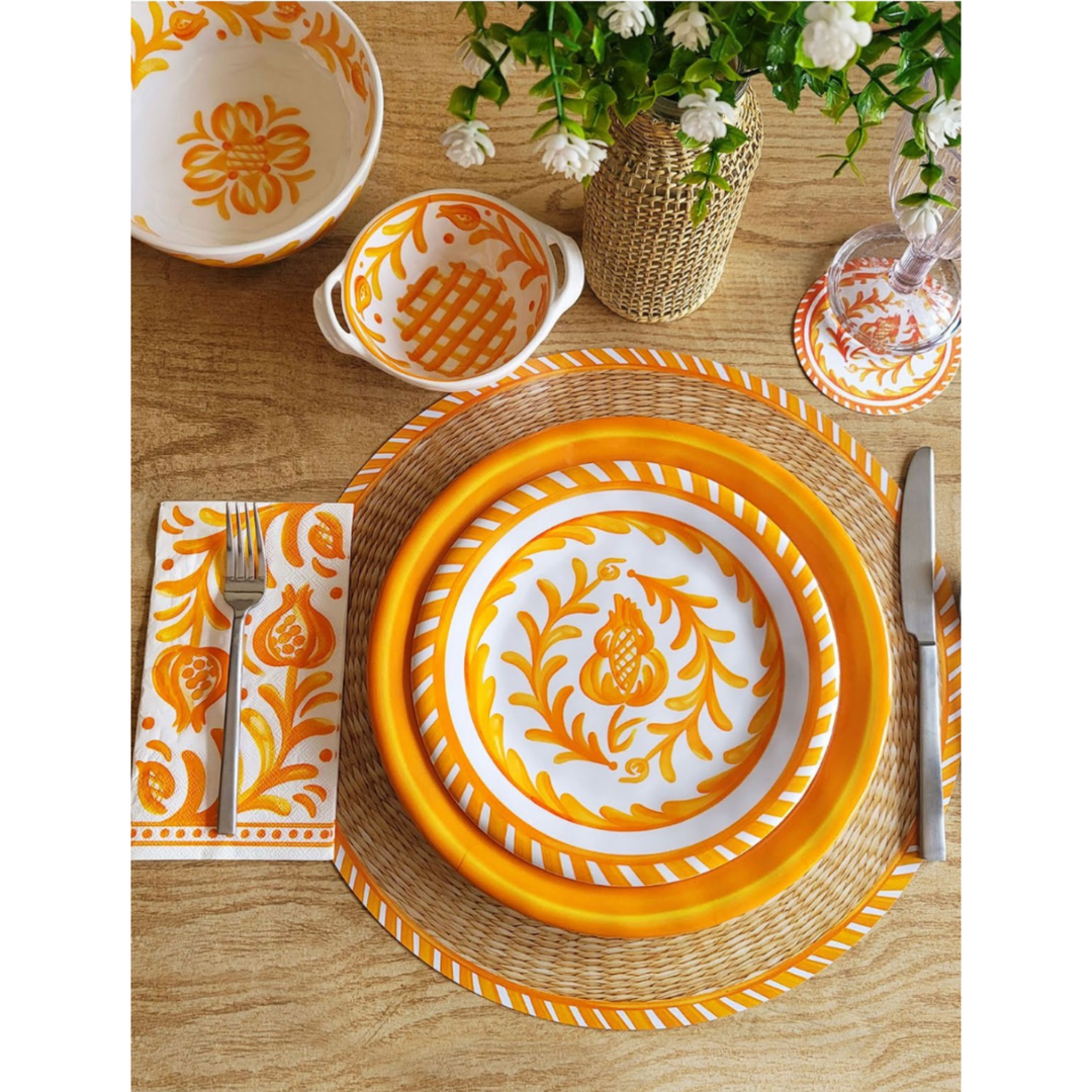 LE CADEAUX Sicily Orange Salad Plate Default Title