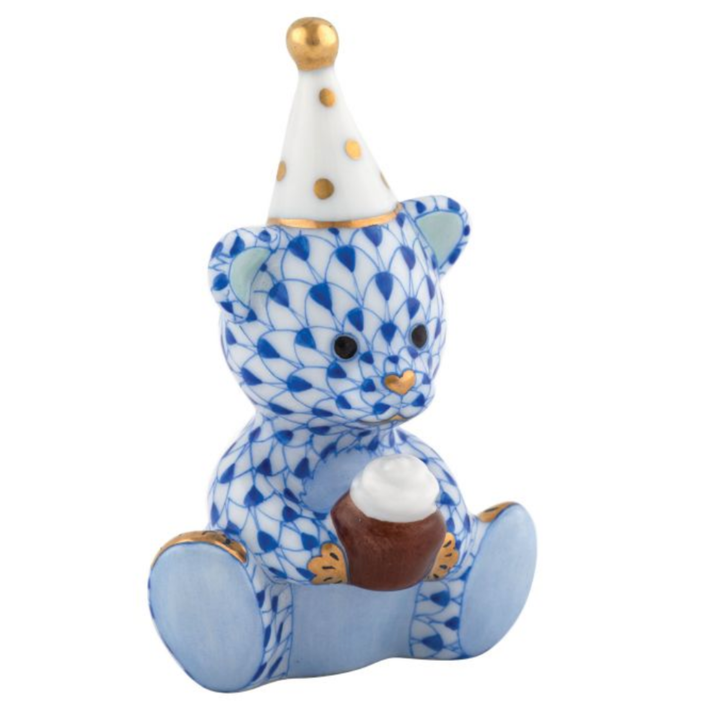 HEREND Birthday Bear SAPPHIRE