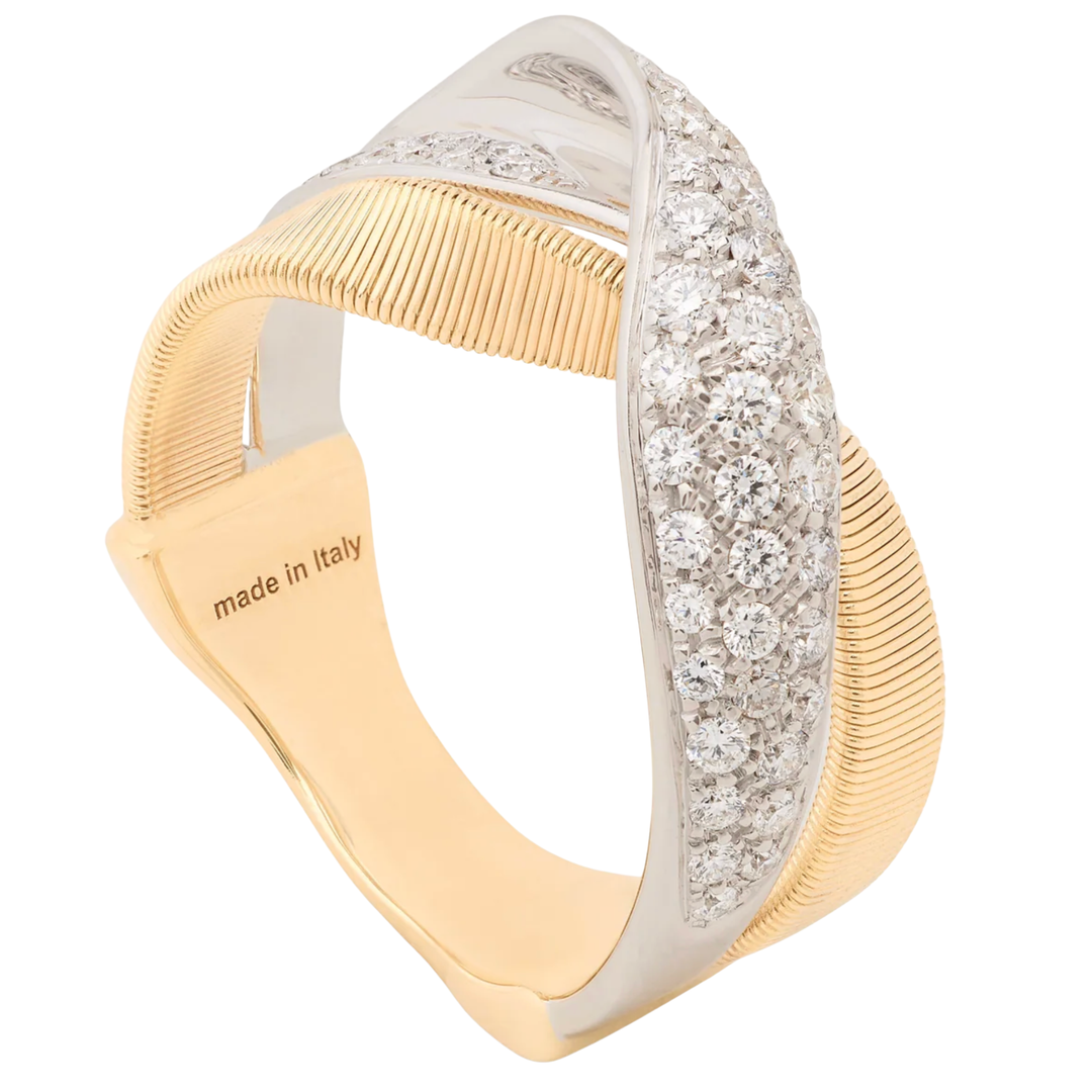 Marrakech Yellow Gold Ring With Diamonds