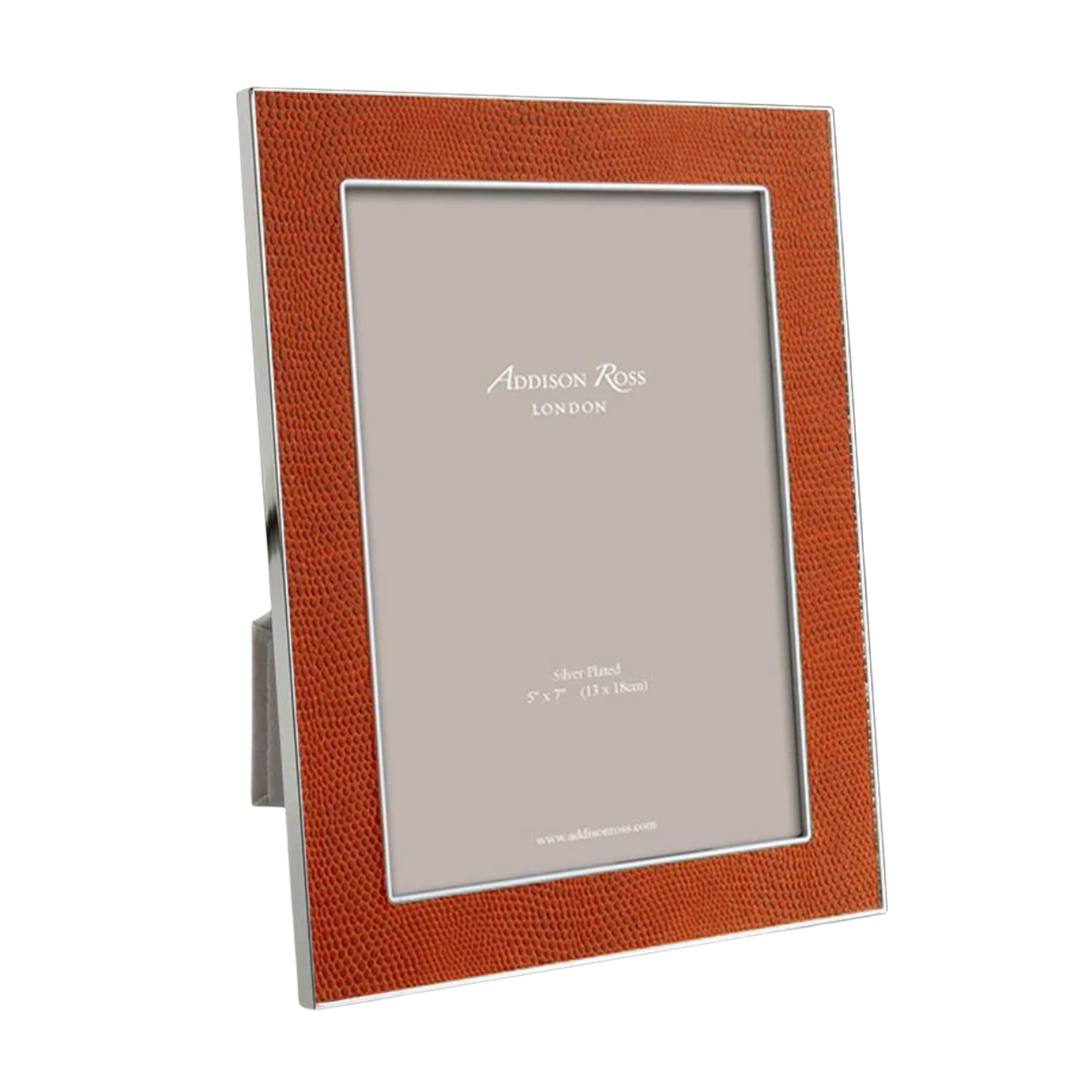 ADDISON ROSS Faux Snake Texture Orange Frame 4" x 6" Default Title