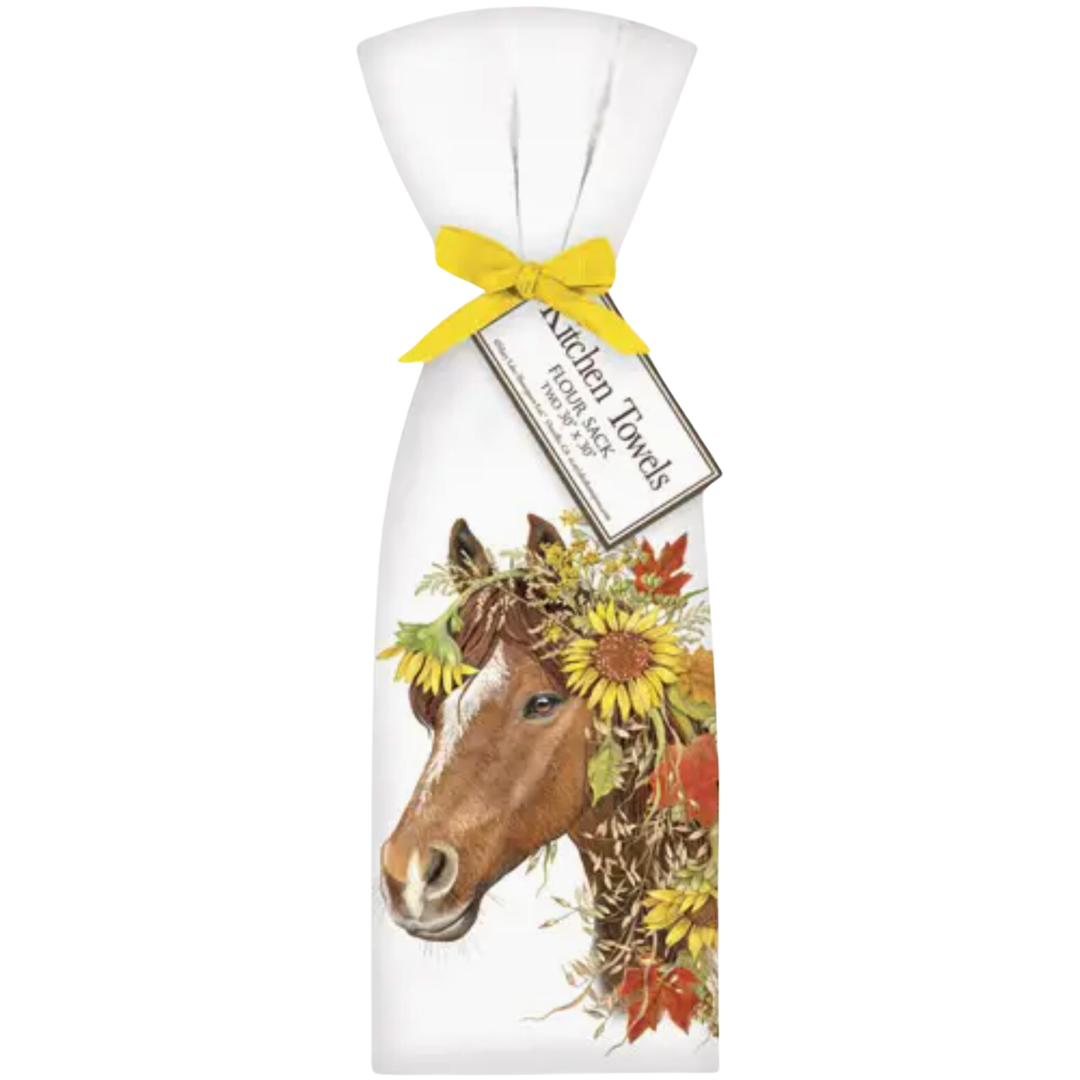 MARY LAKE THOMPSON Fall Horse Head Kitchen Towel Set Default Title