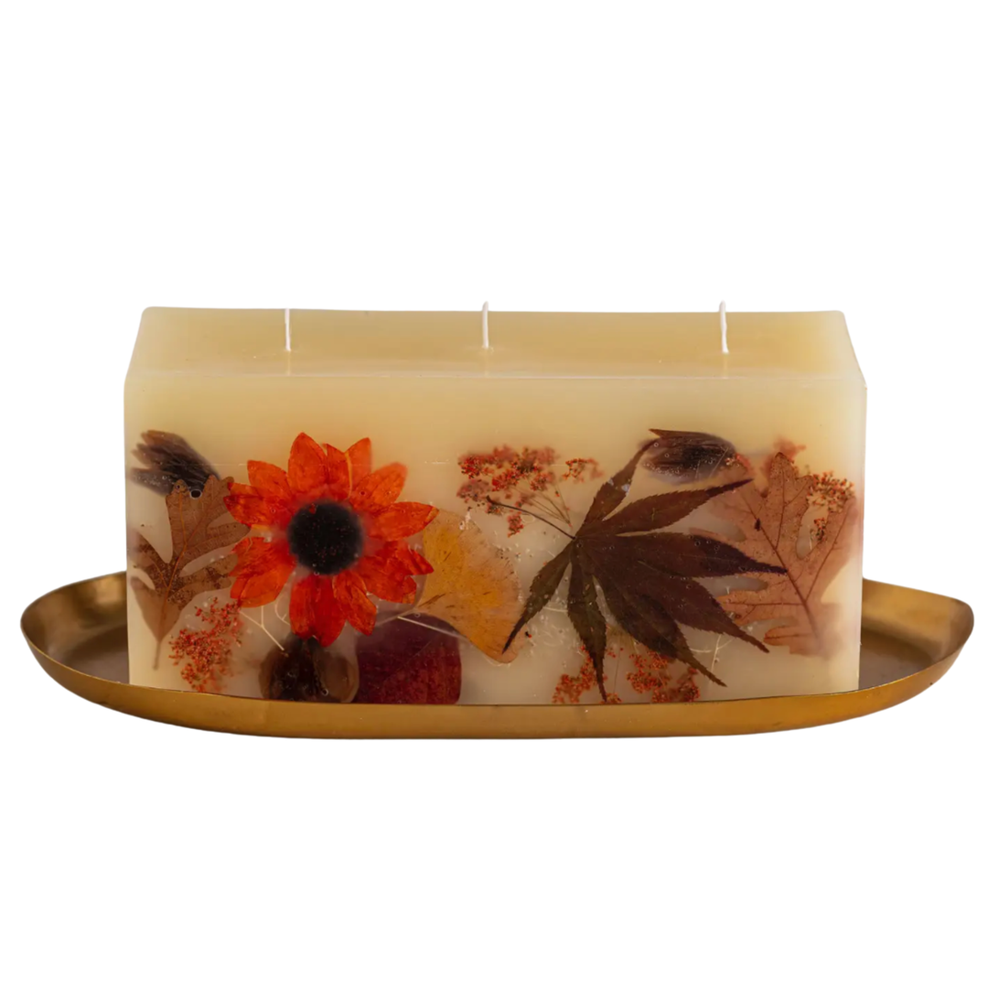 ROSY RINGS Harvest Pumpkin Brick Botanical Candle