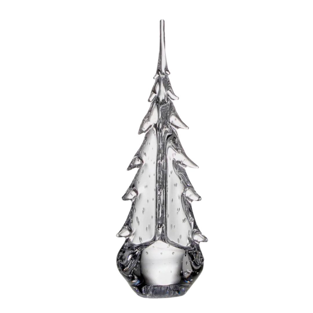 SIMON PEARCE Evergreen 18" Vermont 5-Sided Glass Tree