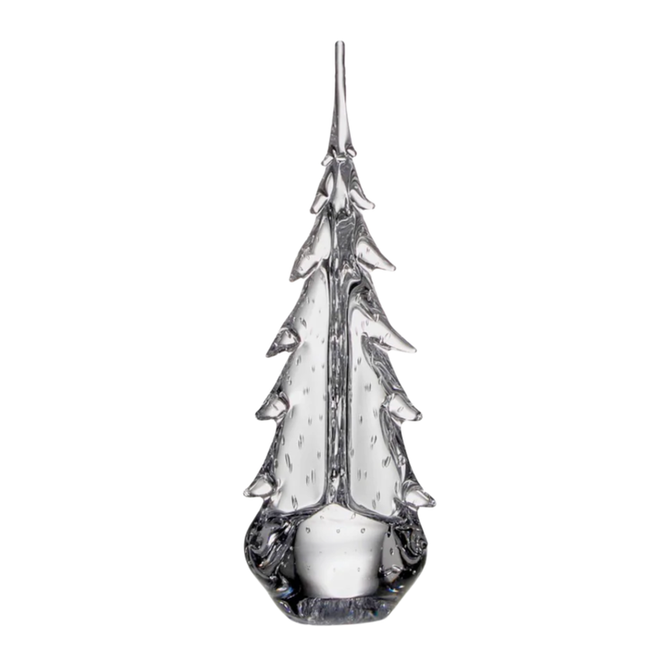 SIMON PEARCE Evergreen 18" Vermont 5-Sided Glass Tree