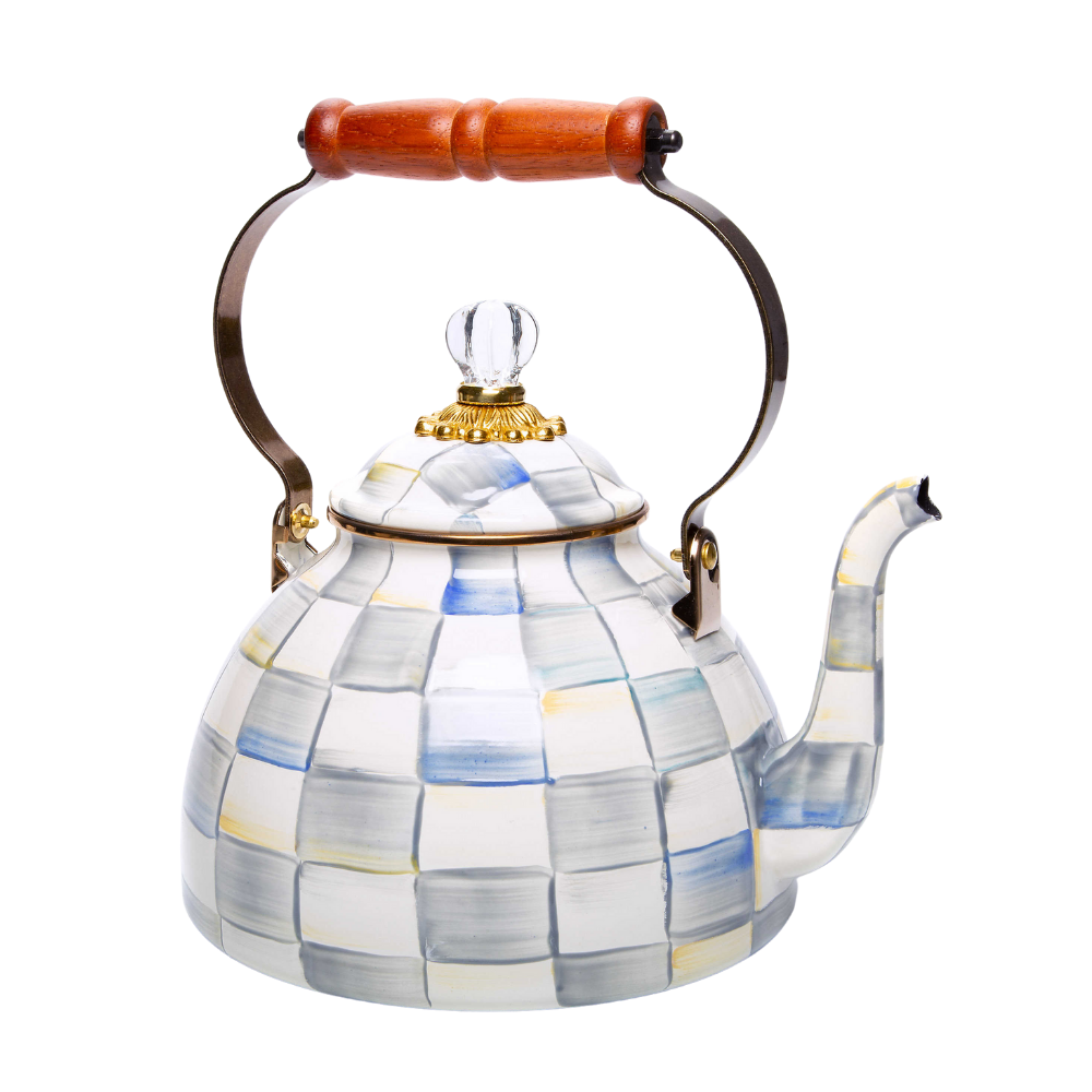 3 QT Sterling Check Tea Kettle