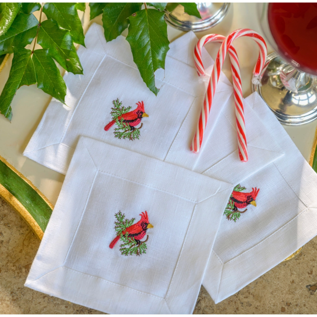 ARTE ITALICA Cardinal Linen Cocktail Napkin