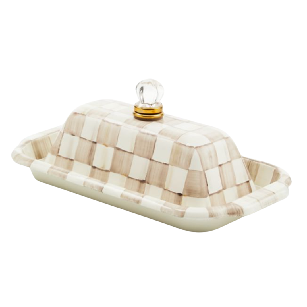 MACKENZIE CHILDS Mocha Check Butter Box Default Title