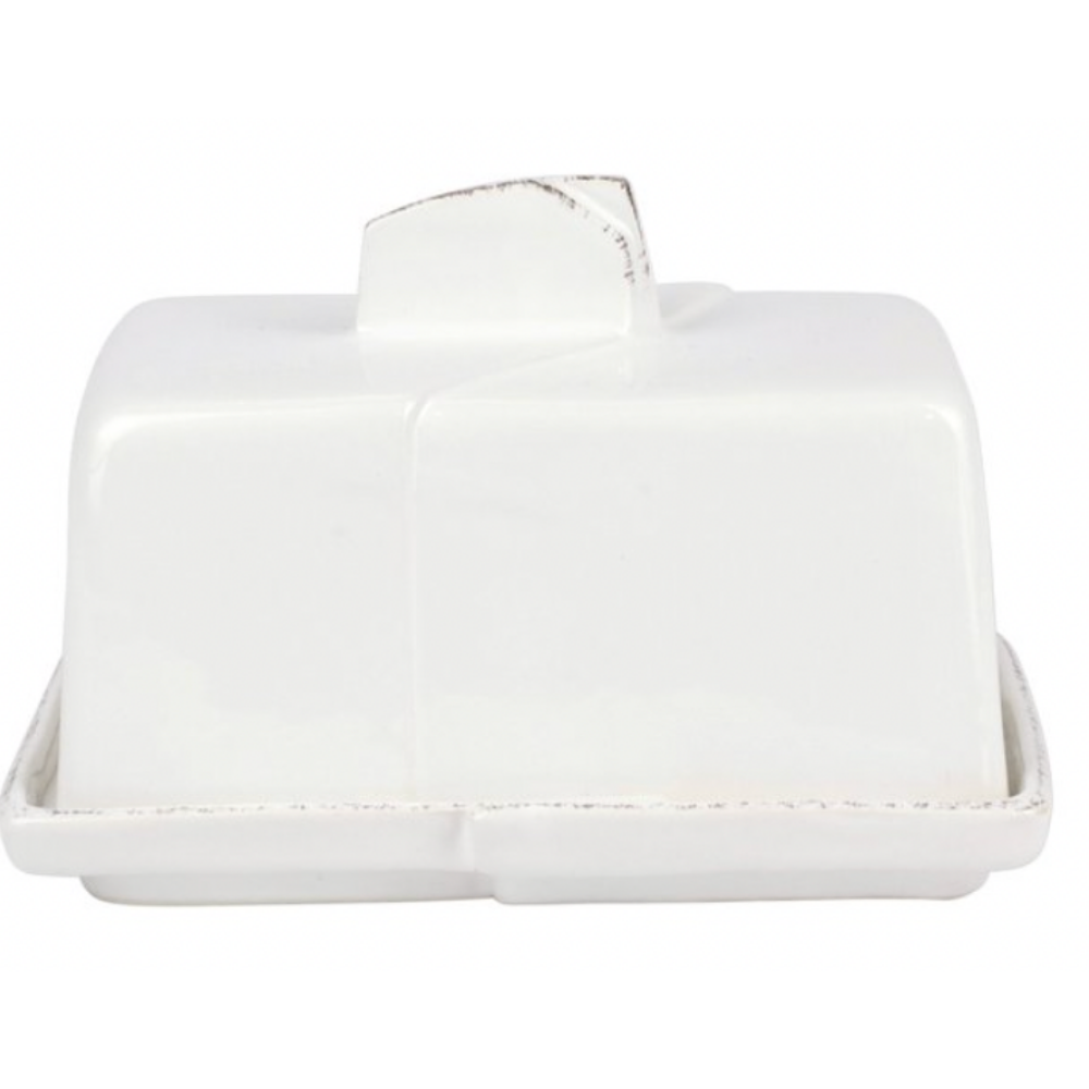 VIETRI Lastra White Butter Dish Default Title