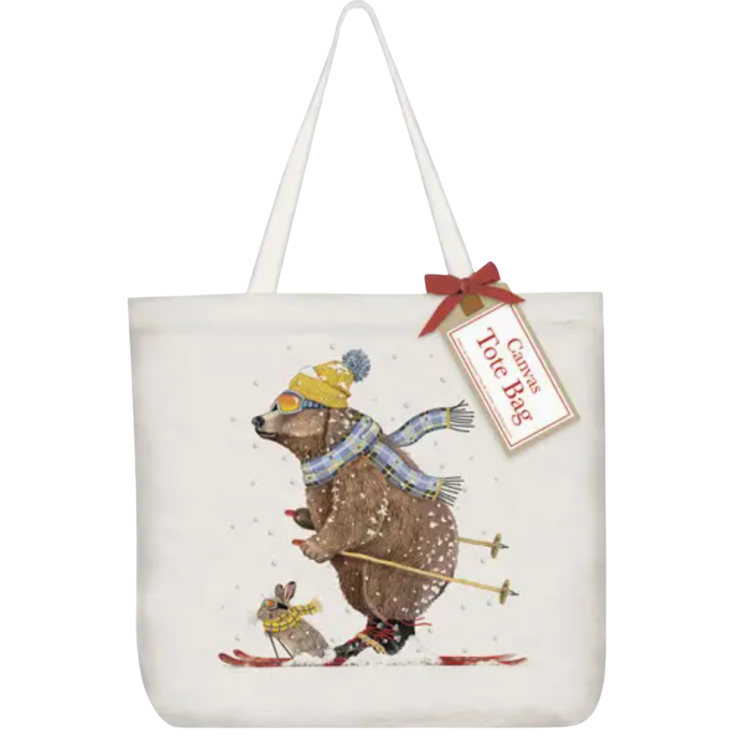 MARY LAKE THOMPSON Ski Bear & Rabbit Tote Bag Default Title