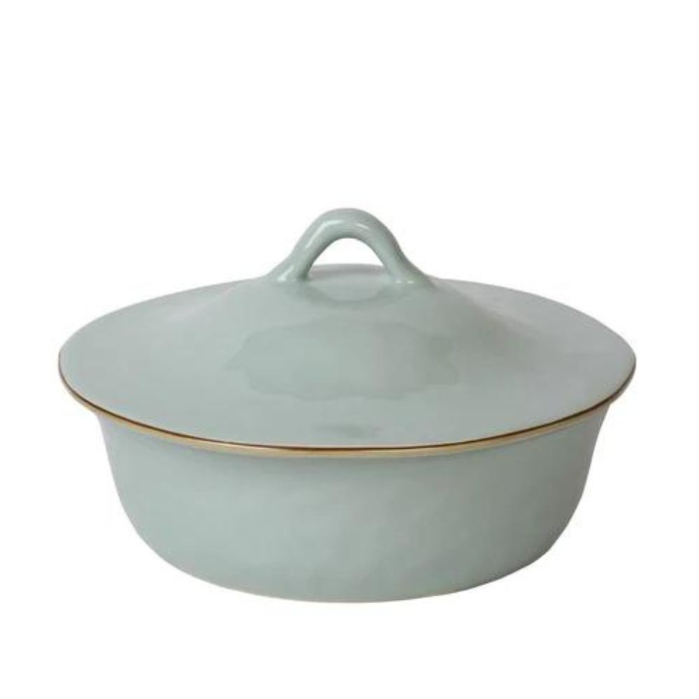 SKYROS CANTARIA SHEER BLUE CASSEROLE ROUND COVERED