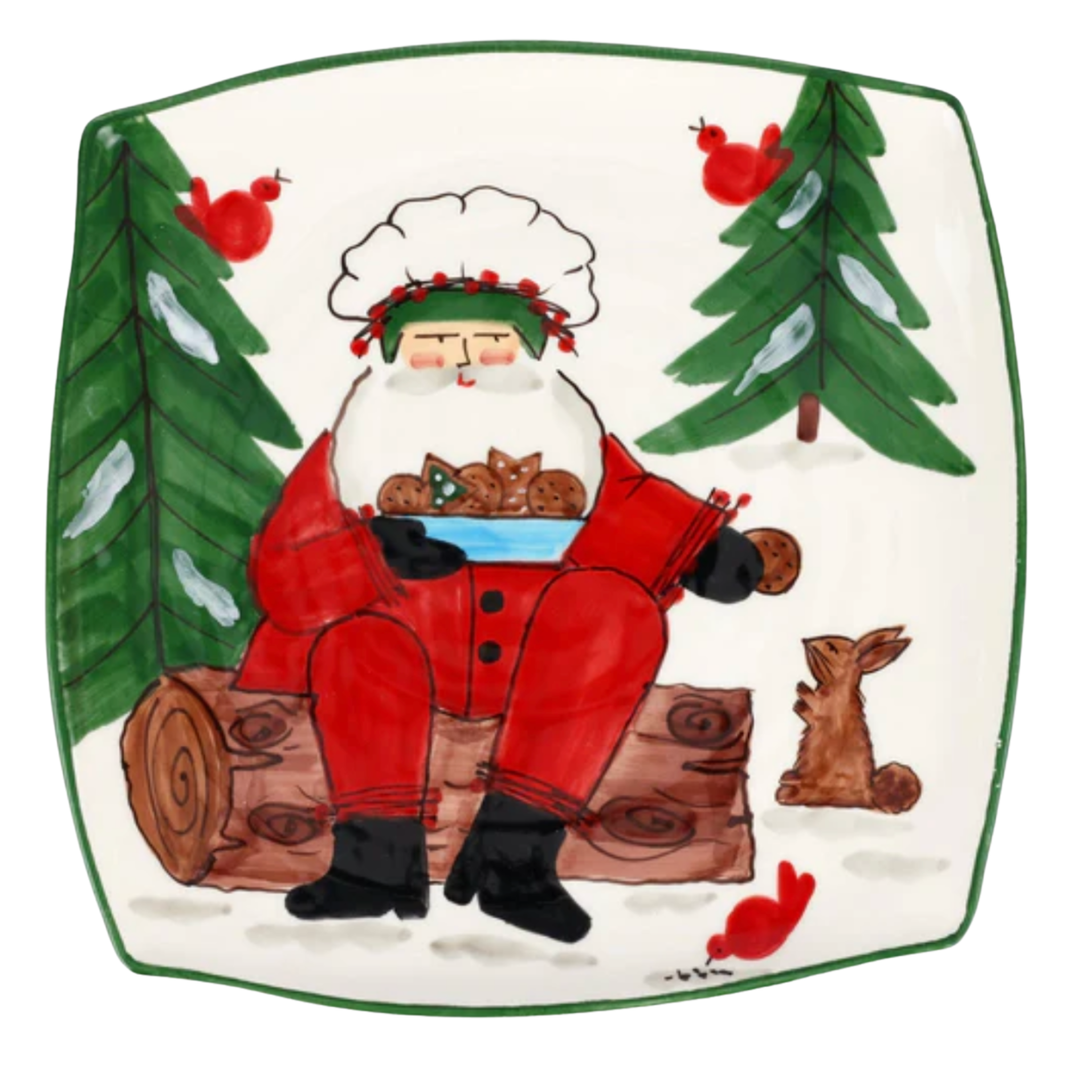 VIETRI Old St. Nick Square Platter Limeted Editon 2025 Default Title