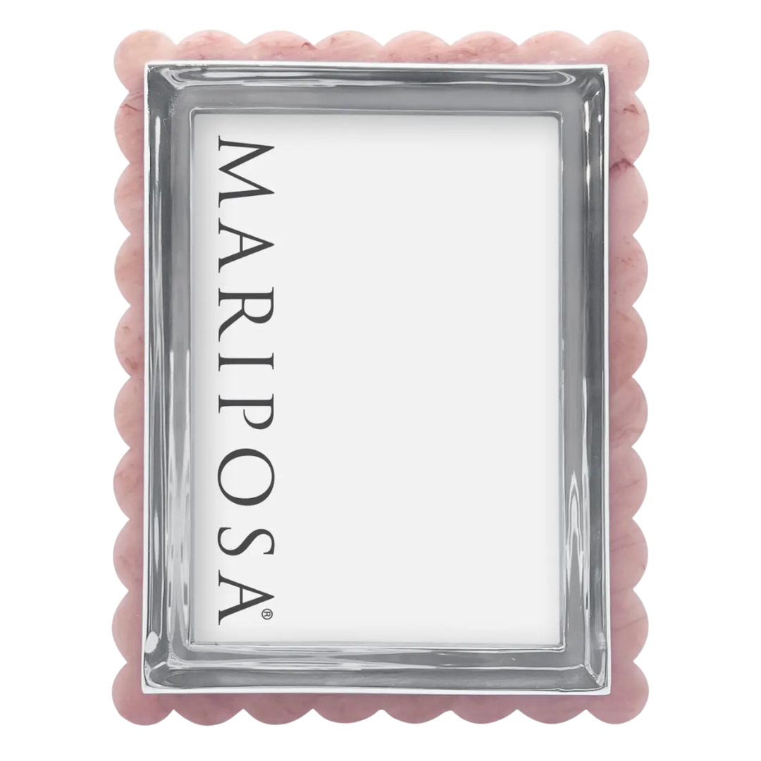 MARIPOSA Pink Acrylic Scallop Frame