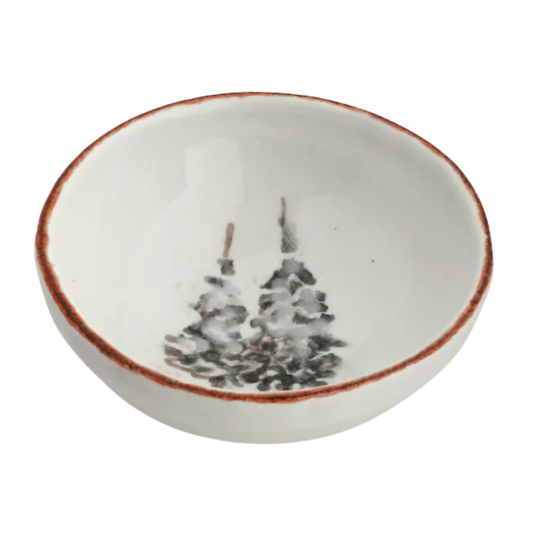 ARTE ITALICA Natale Dipping Bowl Pine Bough Default Title