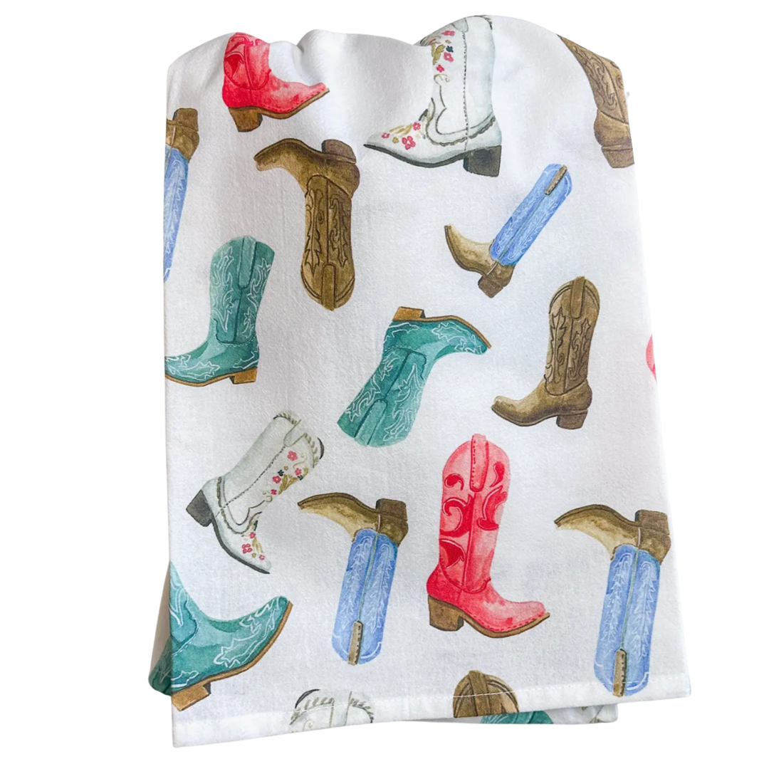 TAYLOR PALADINO Colorful Cowboy Boots Towel Default Title