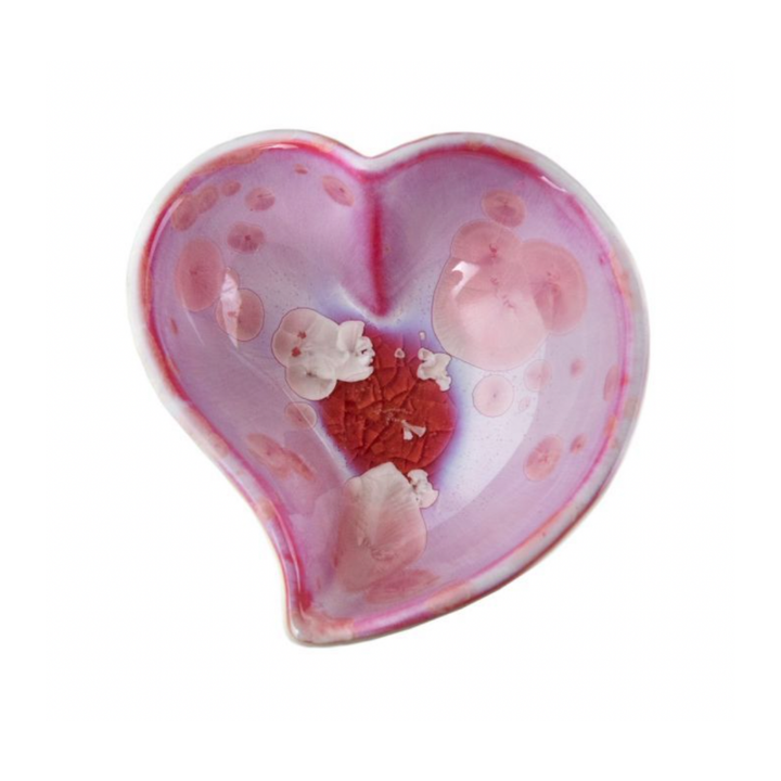 SIMON PEARCE Crystalline Twist Small Heart Bowl