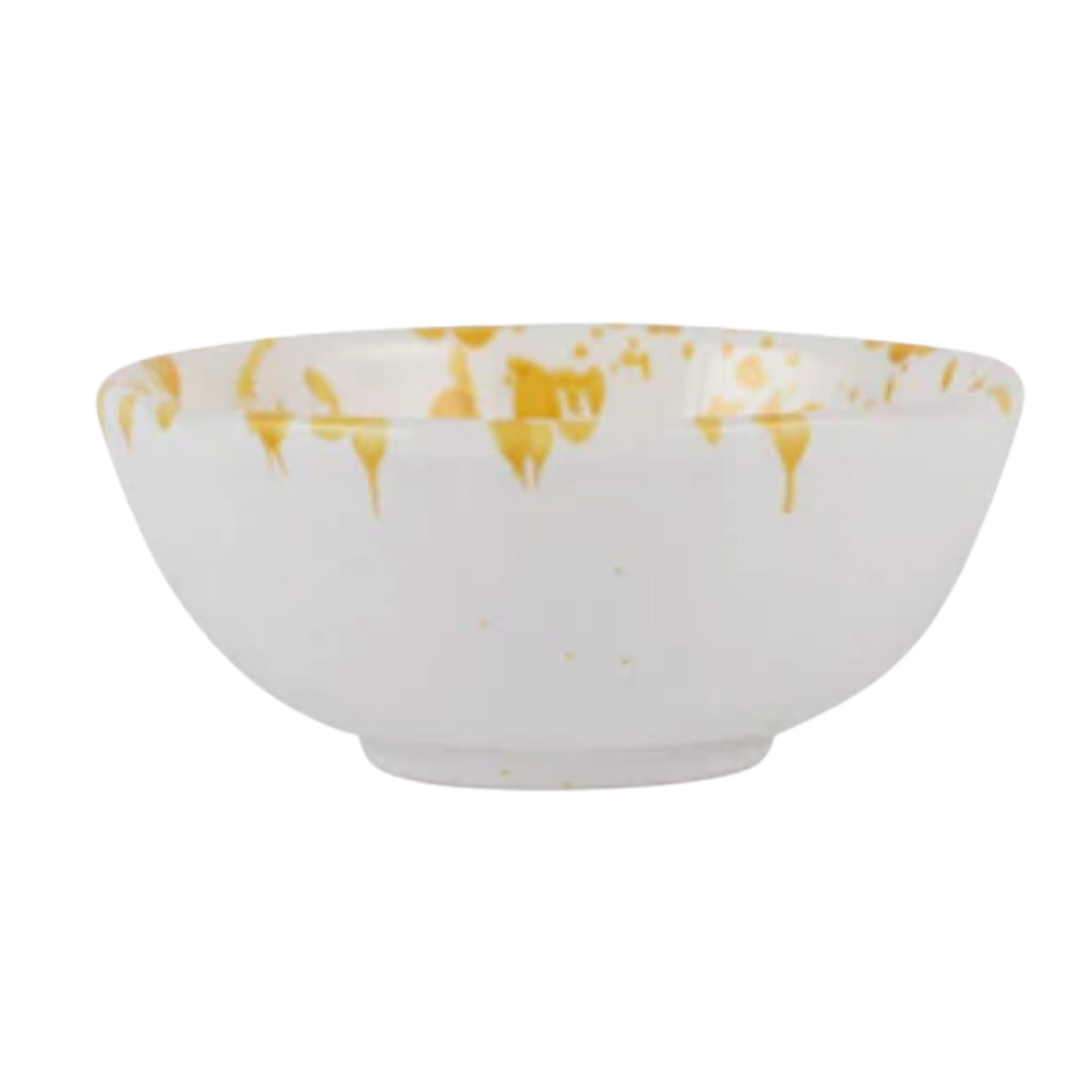 VIETRI Amalfitana Yellow Splatter Dipping Bowl